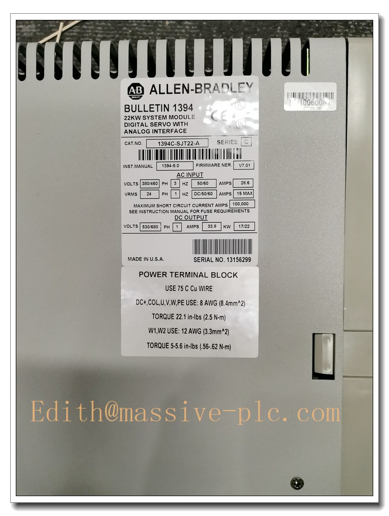 Allen‑Bradley (Rockwell Automation) 1394C‑SJT22-A 22kW Digital Servo System Module, Bulletin 1394 GMC Series - Image 4