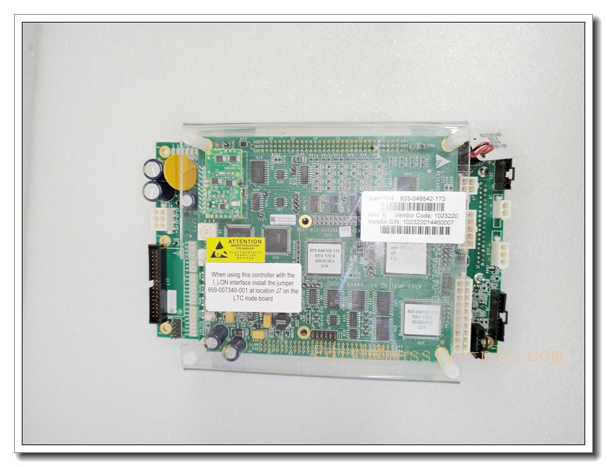 LAM 853-049542-173 24-Channel Temperature Control Node PCB Assembly, Semiconductor Etch Chamber Thermal Monitoring & Regulation Board